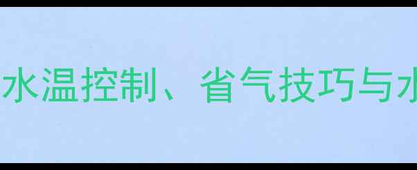 图片 ✨燃气热水器正确使用养生指南：水温控制、省气技巧与水质维护，冬季不咳不燥全攻略🔥2